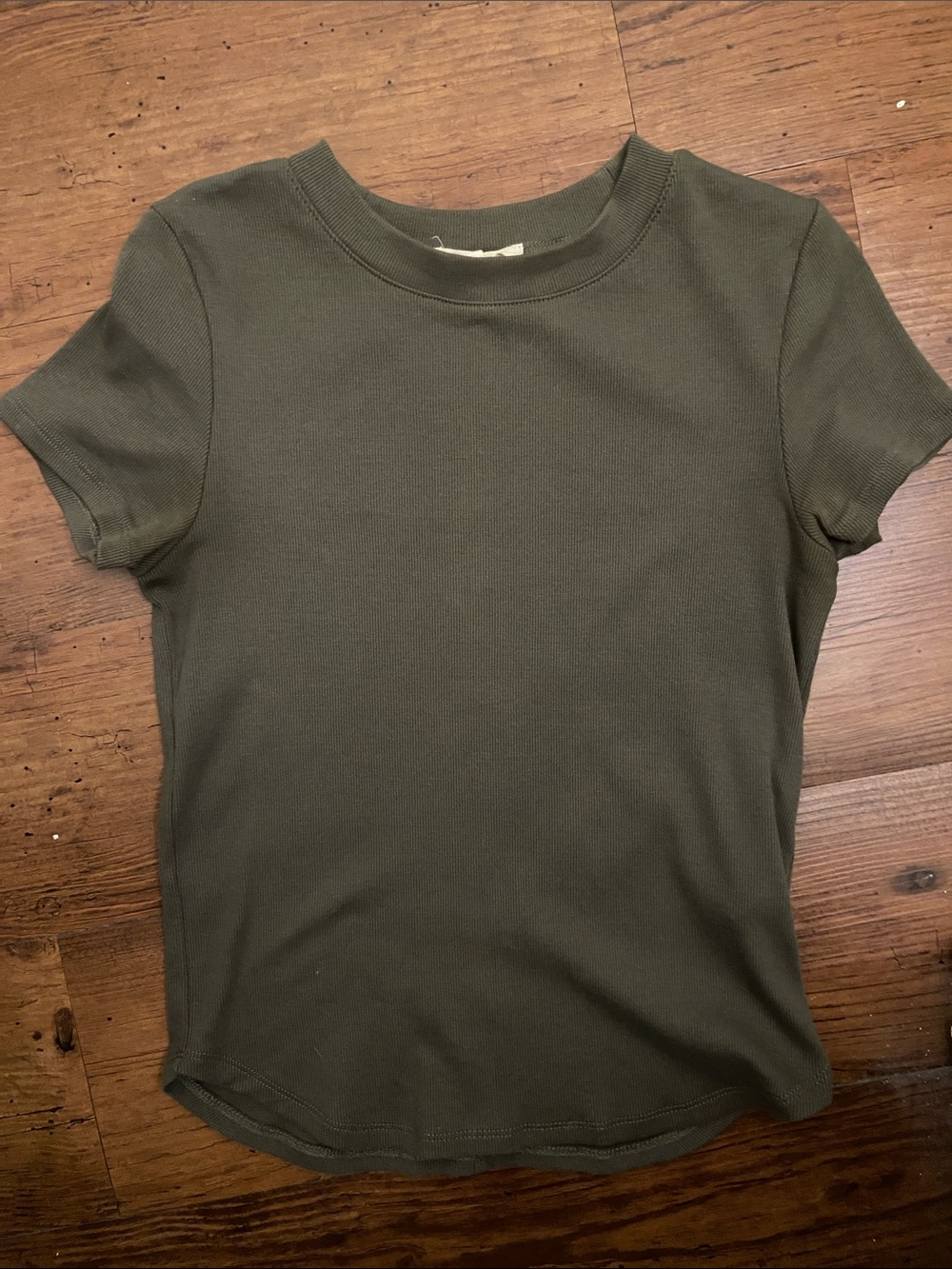 madewell olive green brightside vintage tee fine rib